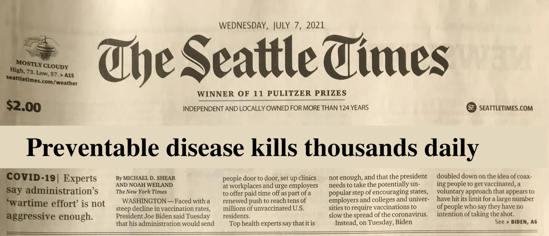 Preventable disease kills thousands daily